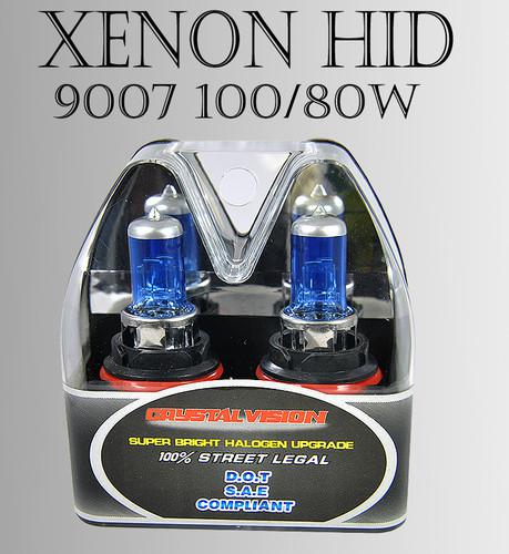 Aff 9007/ hb5 m-box 100/80w pair high/ low xenon hid white light bulbs freeshipo