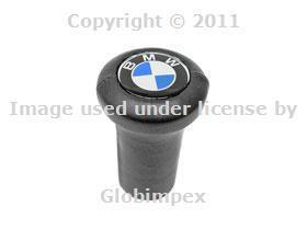 Bmw (67-89) manual transmission shift knob leather with bmw logo genuine