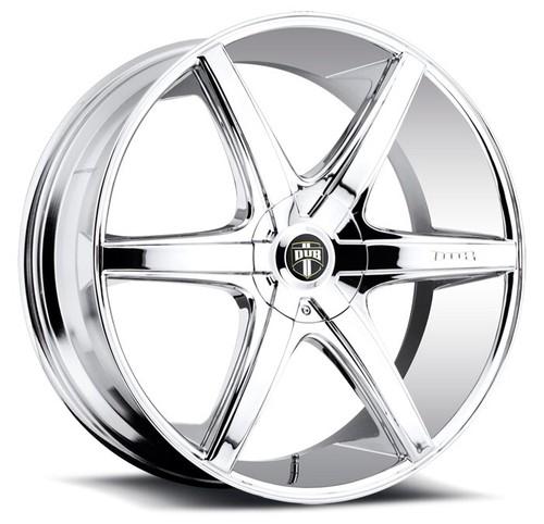 24 inch wheels tires dub rio chrome 6x139.7 escalade silverado tahoe 2007 -2013