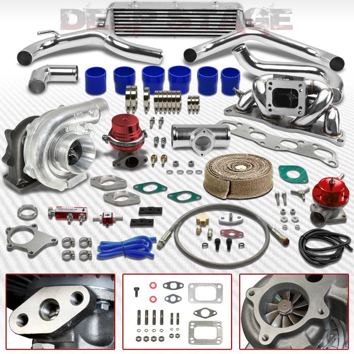 T04e t3t4 11pc turbo kit+intercooler+ pp+manifold+wastegate 89-94 240sx s13 ca18