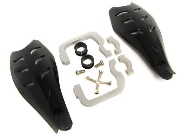 Black hand guards for kawasaki atv brute force prairie kfx 650 750 450 bayou kvf