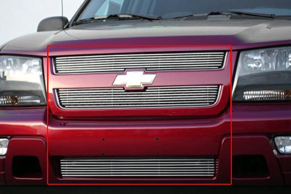 Viogi fit：02-05 chevy trailblazer lt/ls/ss billet grille combo