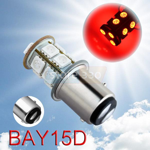 1157 bay15d 13 smd 5050 red fog tail turn signal led car light bulb lamp