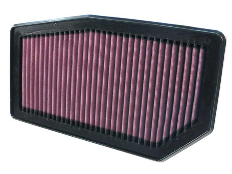 K&n filters 33-2341 - air filter; unique; h-1 3/8 in.; l-7 11/16 in.; w-7 1/16