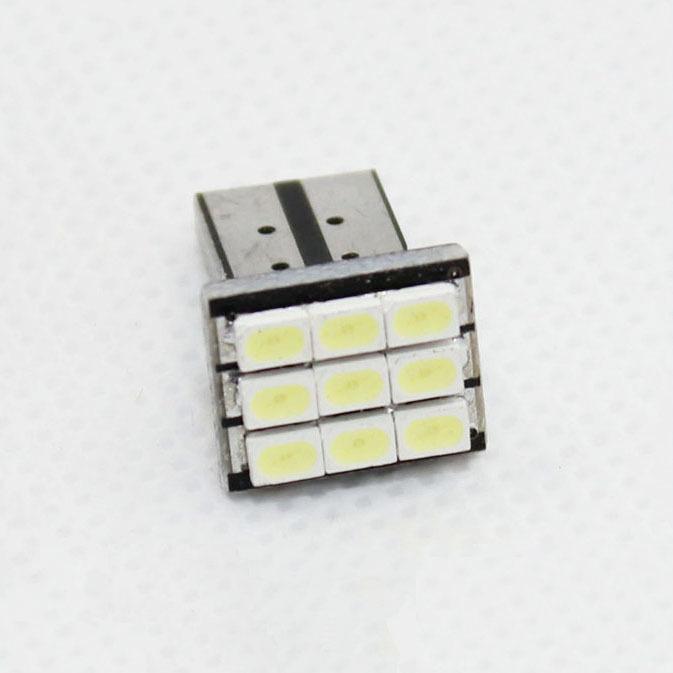 10pcs t10 9 smd xenon white led 194 168 w5w 1206 car wedge signal light bulb 12v