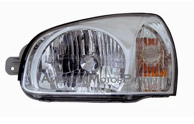 Eagleeye driver & passenger replacement headlight 01-03 fit hyundai santa fe