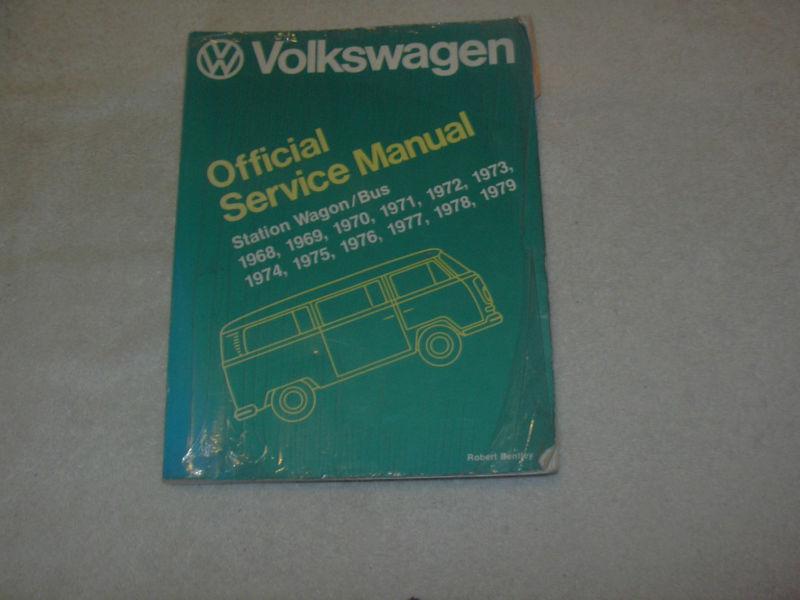 Volkswagen official service manual station wagon bus 1968-1979 vintage book