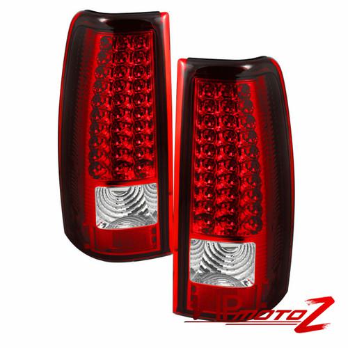 03-06 silverado pickup 1500/2500 hd red/clear led tail light brake lamp assembly