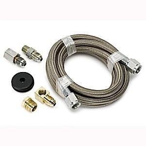 Autometer 6ft. braided stainless steel line; #4