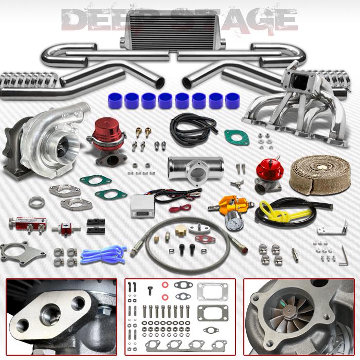 T04e 13pc turbo kit w/intercooler+manifold+wastegate 03-07 focus duratec 23/25