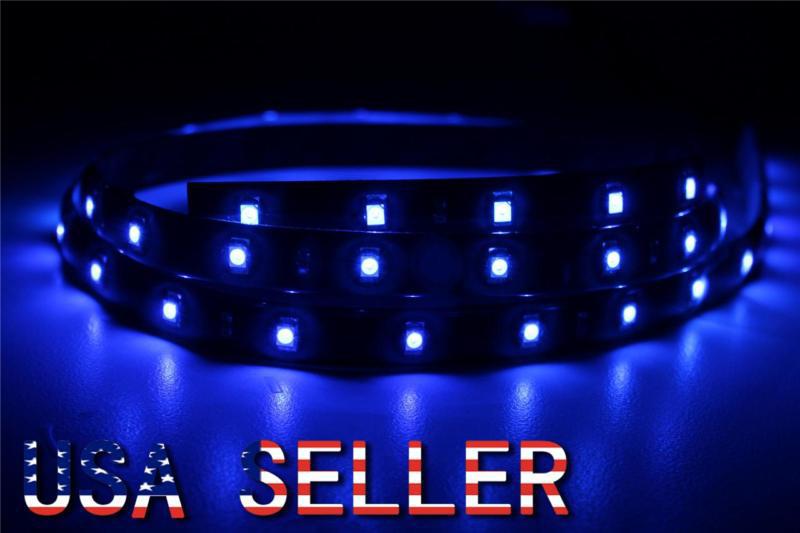 120cm  48"  light 1210 60 smd waterproof flexible led car truck boat strips blue