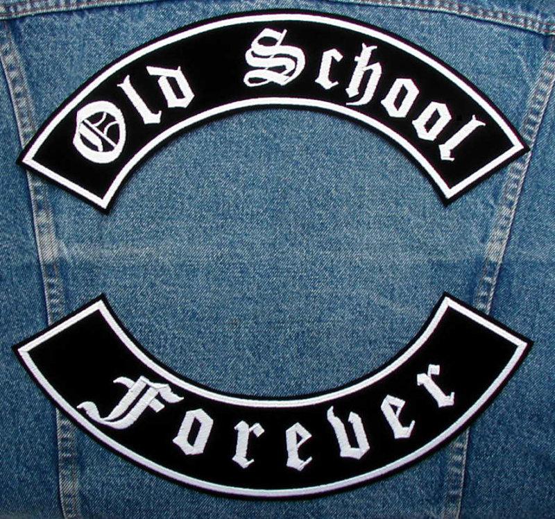 Old school forever rockers biker motorcycle patch by dixiefarmer w/w old english