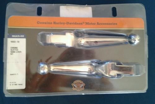 Harley davidson chrome slotted hand lever kit ~ new h - d hog 