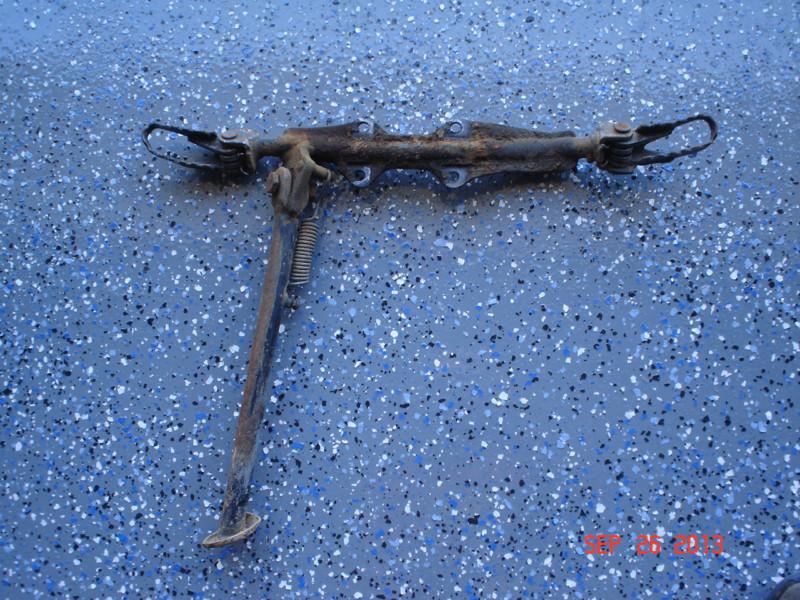 1983 honda xl80 xl 80 footpeg bracket and sidestand kick stand assembly