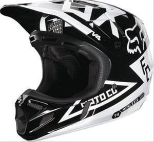 New! 2013 fox racing mx offroad v4 machina black helmet adult lrg 02716-001-l