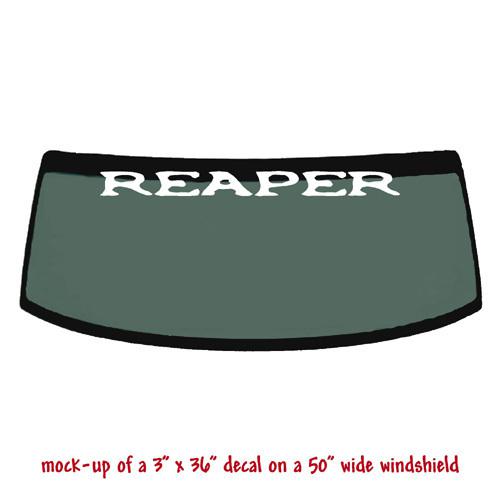 Reaper windshield decal banner sticker #1 3x36