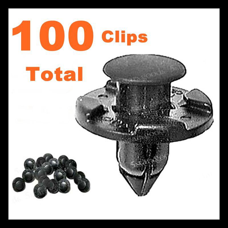 100 rivet clips retainer bumper fender clip for nissan sentra titan versa xterra