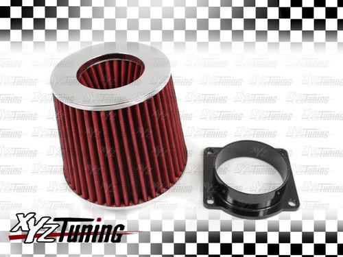 97-99 f150 f250 4.6l 5.4l v8 air intake adapter +filter