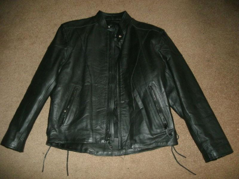 River road motorcycle jacket size 42 leather black