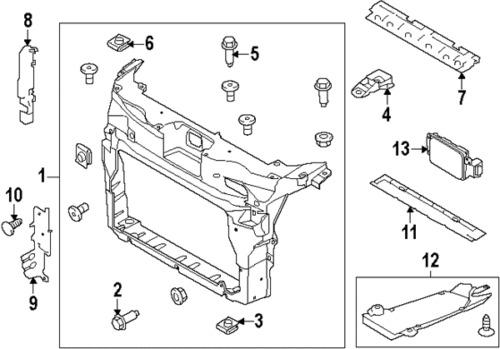 Ford bb5z16138a genuine oem factory original radiator support