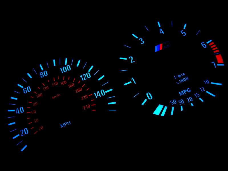 Bmw e36 uk 91-99 plasma glow cluster speedo dashboard gauges dials 140 mph bb