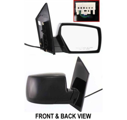 04-09 nissan quest black power smooth door mirror right rh passenger side