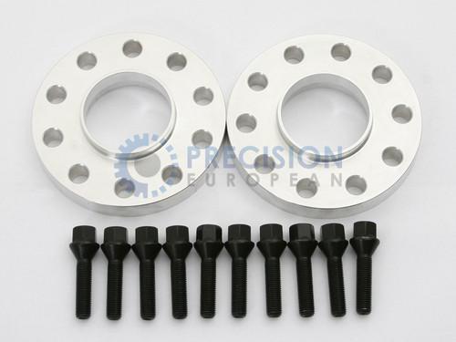 12mm hubcentric wheel spacers 5x112 5x100 57.1 | 14mmx1.5 black cone seat bolts