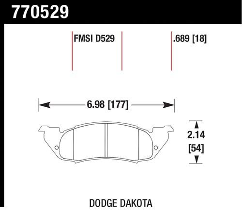 Hawk performance 770529 premium oes; disc brake pads 91-98 dakota