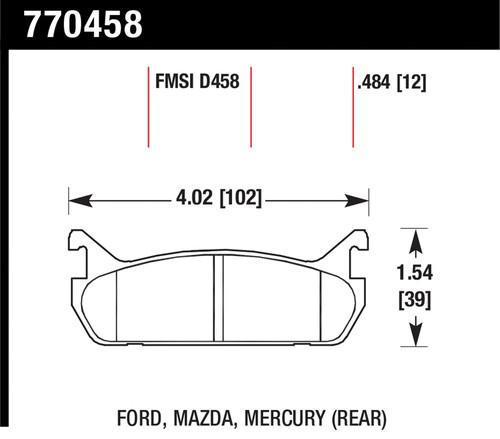 Hawk performance 770458 premium oes; disc brake pads 90-96 escort protege tracer