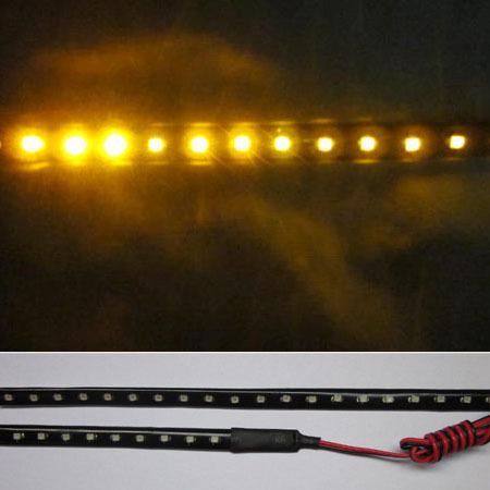 Amber 60cm 44led car knight rider led strip light scanner stream flash a22