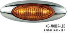 2 m5 amber 2 m5 red 5 m3 red - led panelite millenium series marker lights