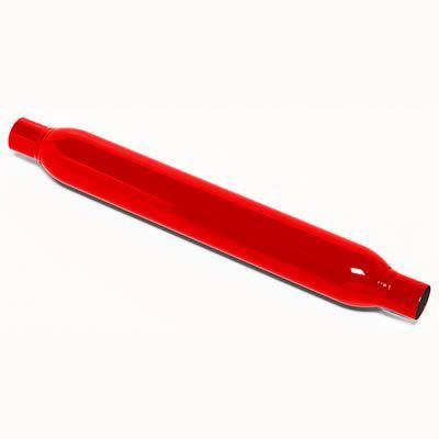 Walker exhaust muffler thrush glasspack 2 1/4" inlet/2 1/4" outlet steel red ea