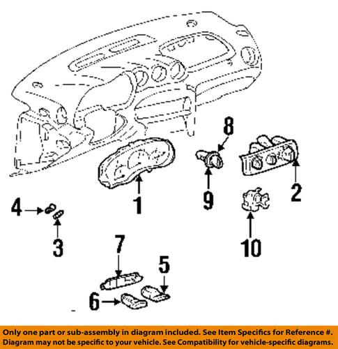 Pontiac gm oem 2852049 cluster & switches-cylinder bezel