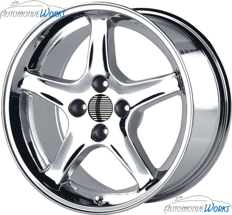 1 - 18x9 replica mustang cobra r 5x114.3 5x4.5 +24mm chrome wheel rim inch 18"