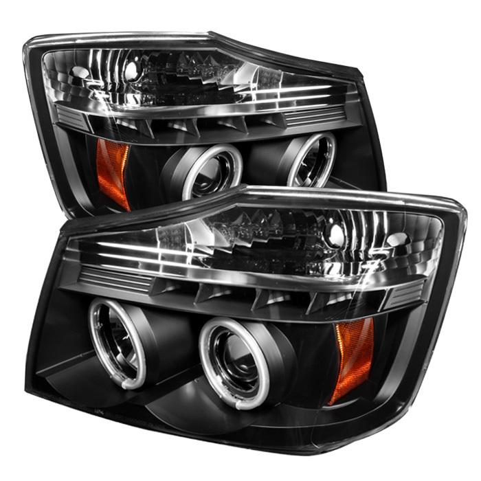 Spyder nissan titan 04-13 / nissan armada 04-07 projector headlights - ccfl halo