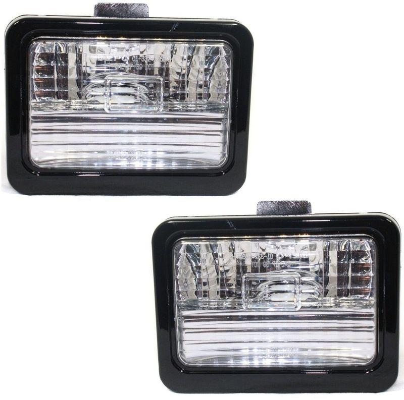 Turn signal light lamp lens & housing pair set (driver & passenger side, qty 2)