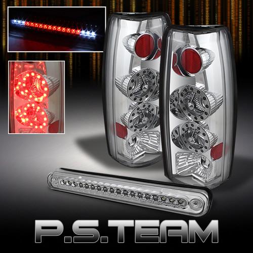 88-98 chevy/gmc c/k c10 fullsize sierra silverado led tail lights +led 3rd brake