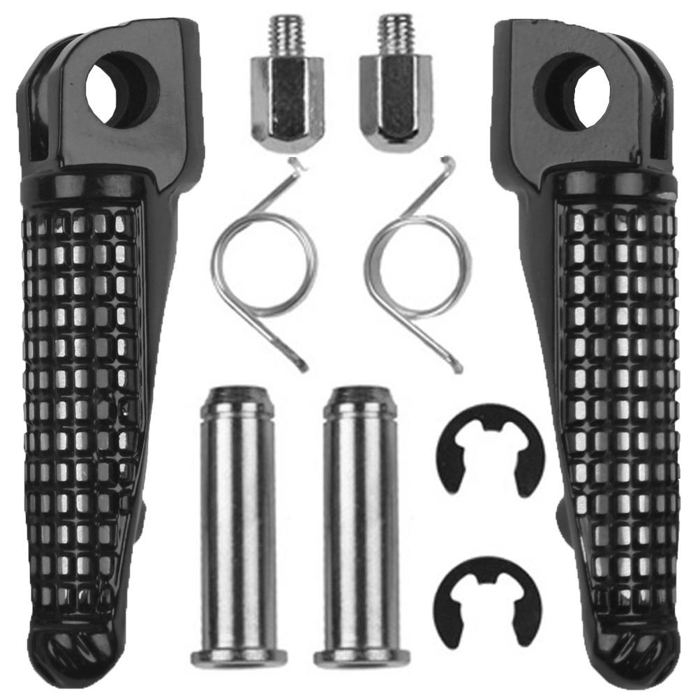 Black a pair footrest foot pegs front for kawasaki ninja zx6r 03-11 zx10r 04-11 