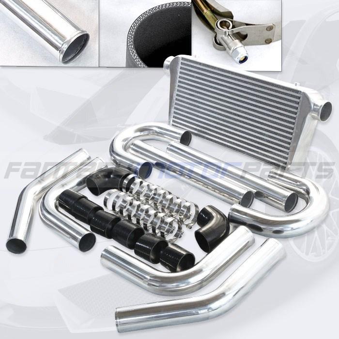 Diy black 3'' inlet intercooler piping kit + 30.5'' x 12'' x 3.0'' intercooler