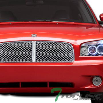 Chrome honeycomb style mesh front hood bumper grill grille 06-10 dodge charger