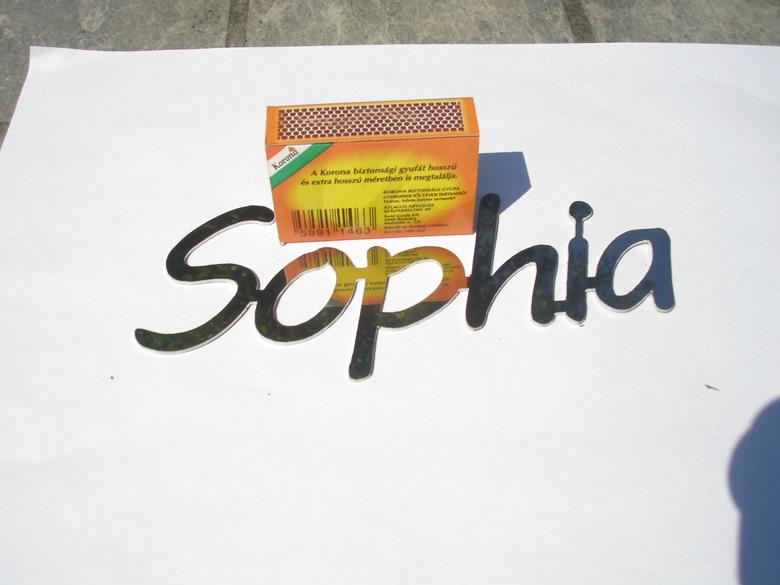 Sophia logo, metal, new (jus-nso-7n)