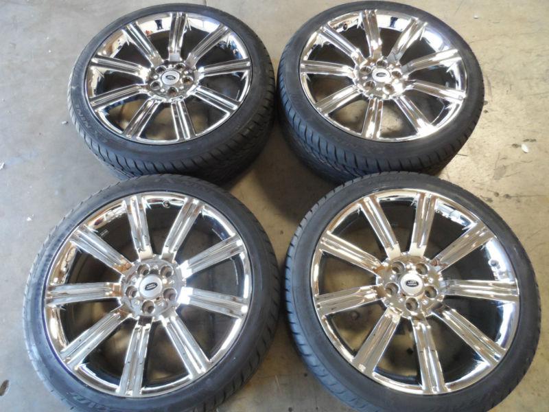 22" new range rover land rover hse sport lr3 lr4 chrome "stormer" wheels w/tires