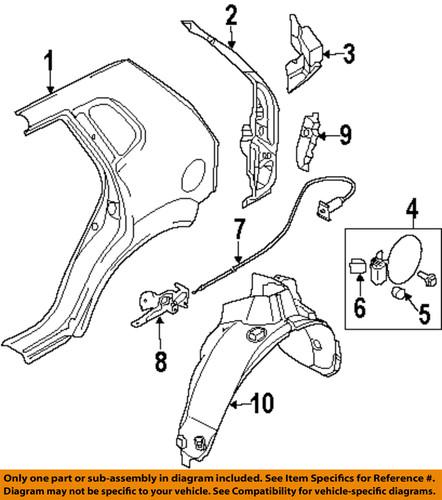 Kia oem 868211f000 quarter panel-splash shield