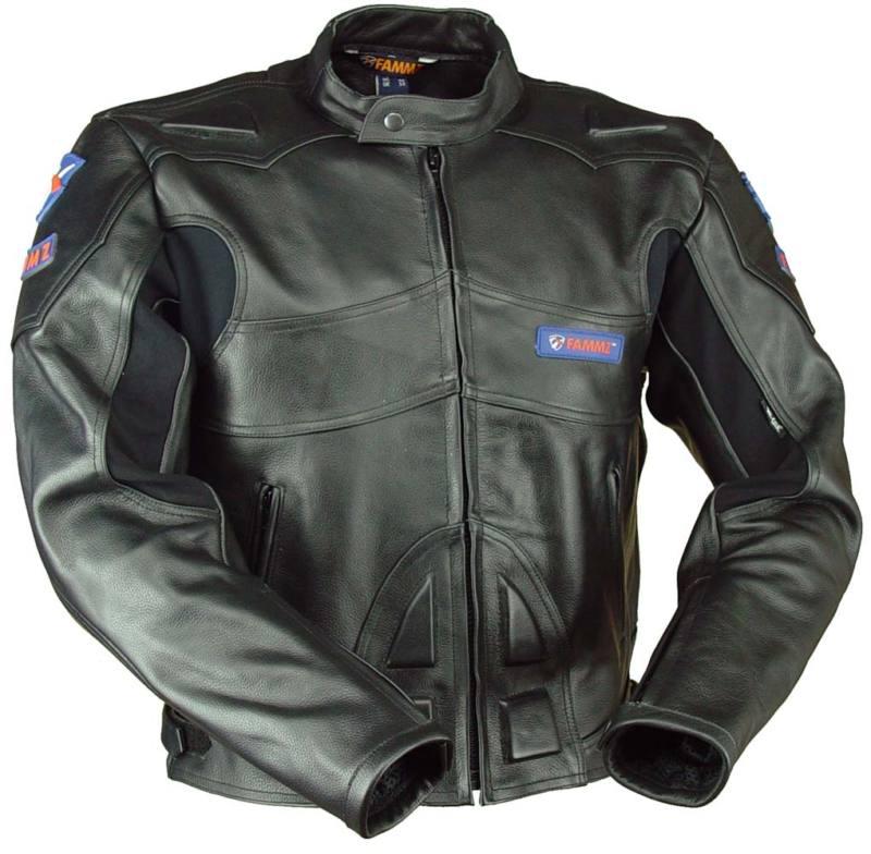 St_speed tec protection motor bike beautiful stylish leather jacket black s(40)