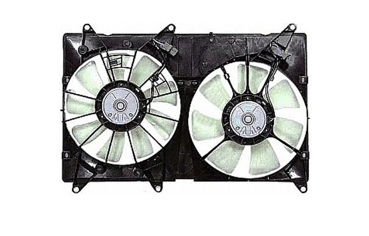 Depo ac condenser radiator cooling fan assembly 04-07 toyota highlander l4