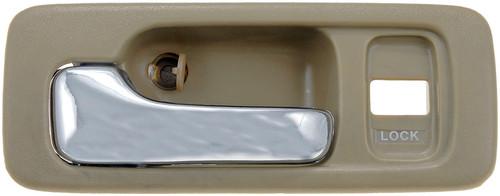 Int door handle,tan/chrome,front,left platinum# 1210008