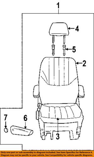 Mopar oem zj171j3aa rear seat-headrest