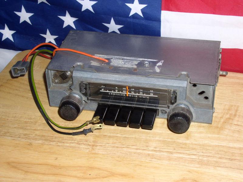 Mopar am radio chrysler solid state radio - dodge dart - plymouth duster