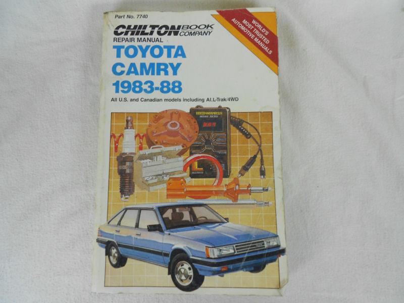 Chilton toyota camry 1983-88 repair manual us & canadian models & all-trak/4wd