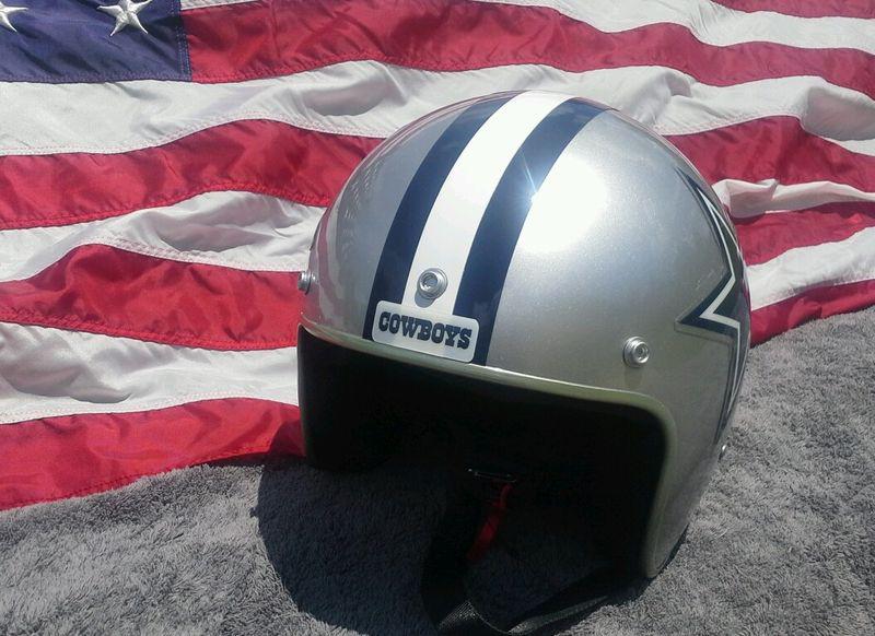 Dallas cowboys fan appreciation motorcycle helmets tony romo, staubach, bryant